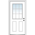 Steel Primed Left-Hand Inswing 1/2 Lite 2-Panel Prehung Front Door 36" x 80" X948164
