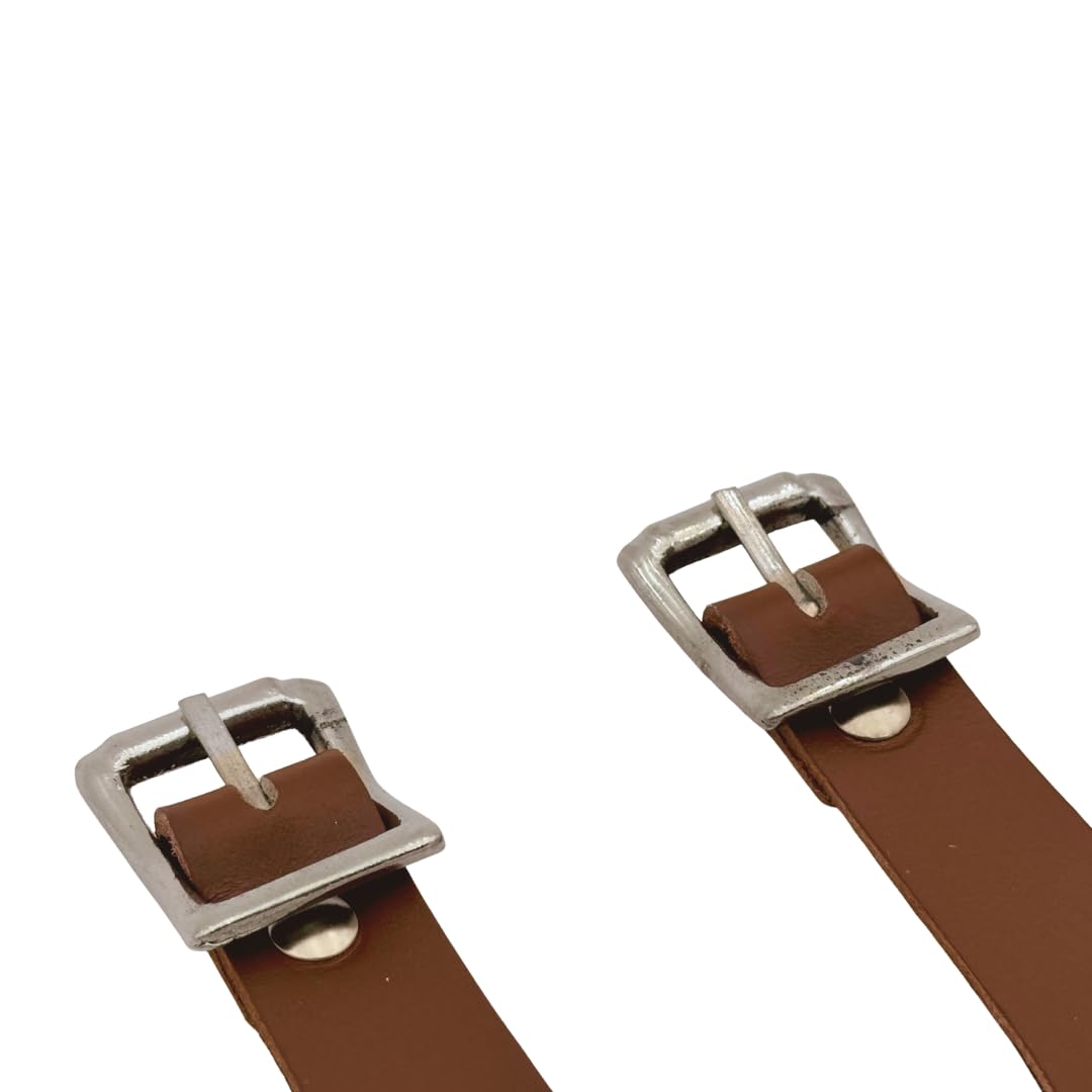 Leather Stirrup Hobble Straps with Stainless Steel Buckle M220
