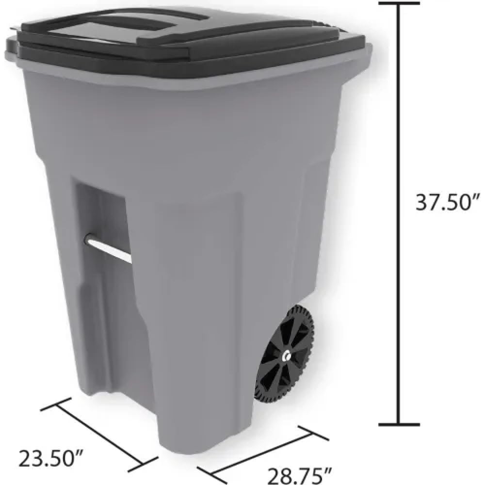 48 Gallon Heavy Duty Trash Can with Wheels S720