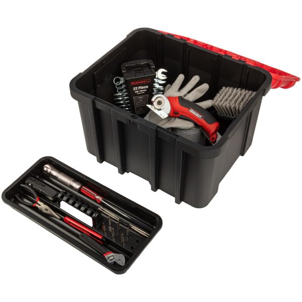 Extra Large Red Plastic Tool Box Organizer X231