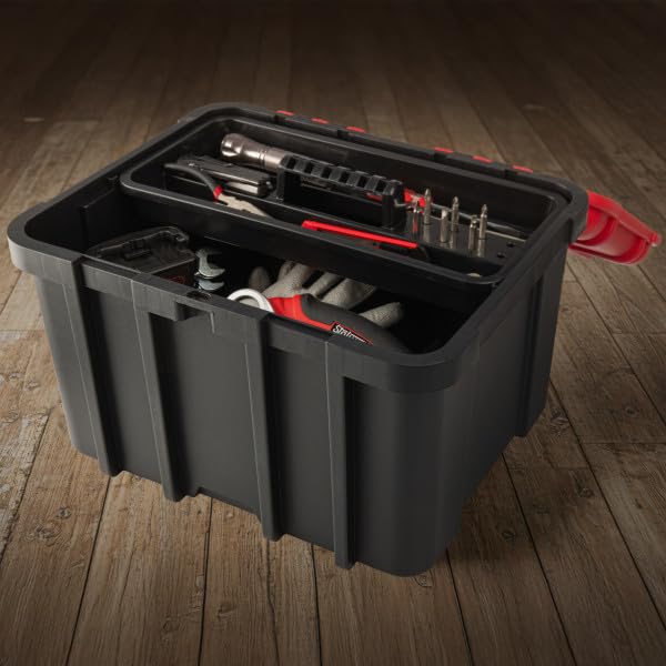 Extra Large Red Plastic Tool Box Organizer X231