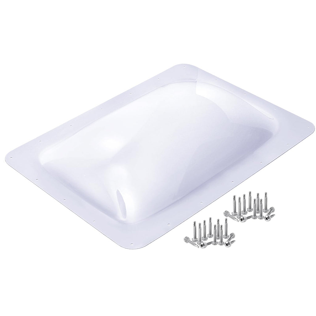 18" x 26" RV Shower Skylight Cover Outer Dome with Inner Dome and Sealant, White R4486