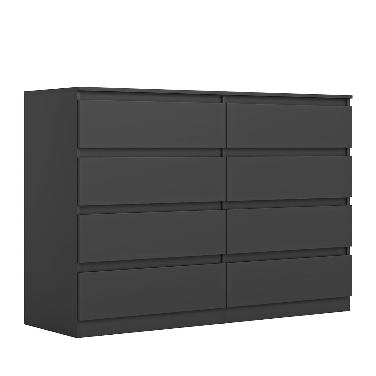 Black 8 Drawer Double Dresser L673756