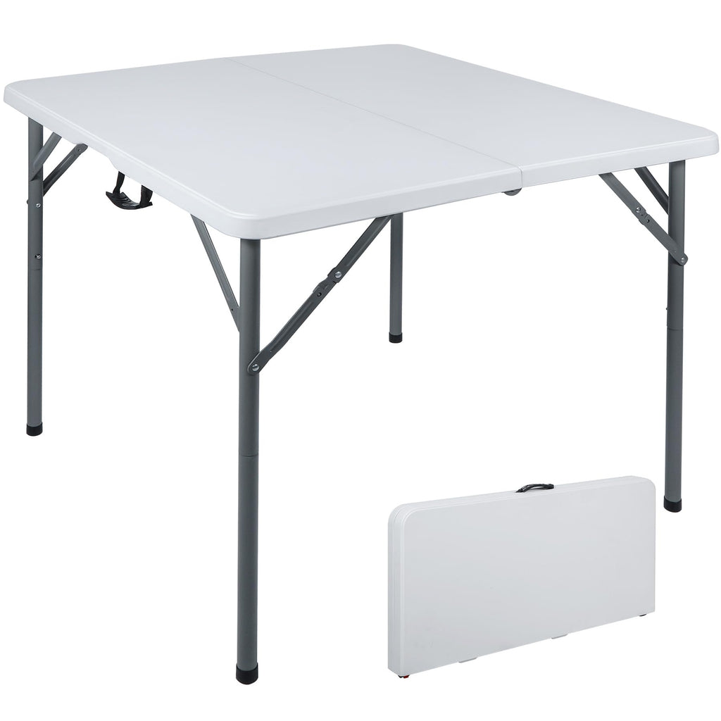 White Square Folding Card Table V484237