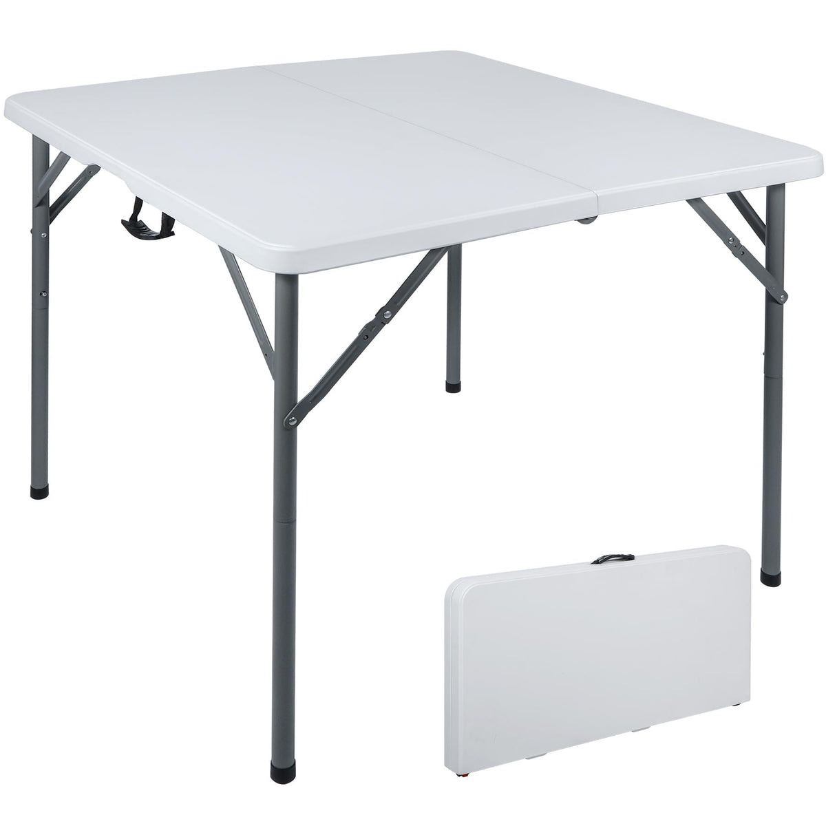 White Square Folding Card Table V484237