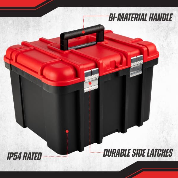 Extra Large Red Plastic Tool Box Organizer X231