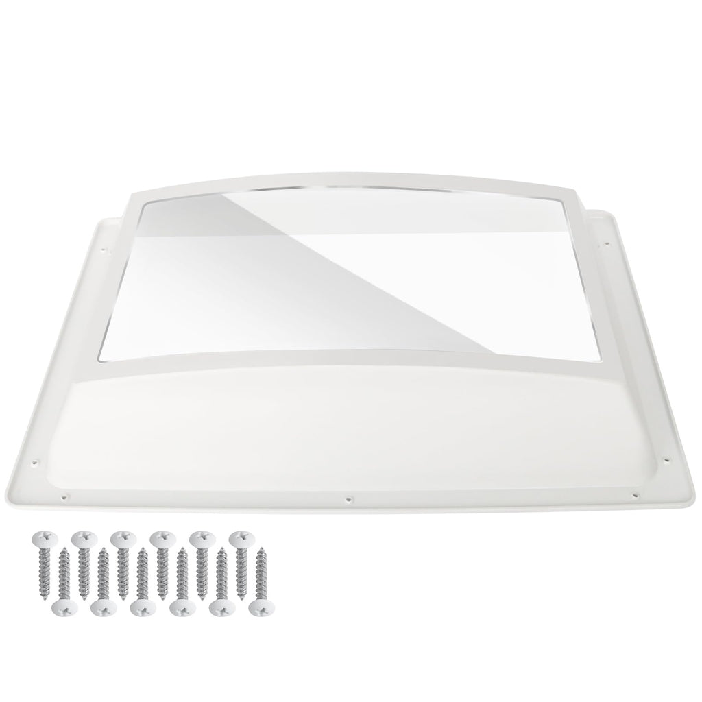18" x 26" RV Shower Skylight Cover Outer Dome with Inner Dome and Sealant, White R4486