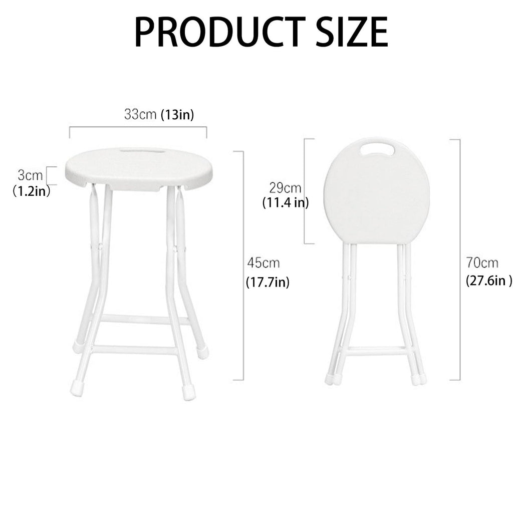 18 inch Portable Folding Plastic Stool with Steel Frame H913