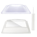 18" x 26" RV Shower Skylight Cover Outer Dome with Inner Dome and Sealant, White R4486