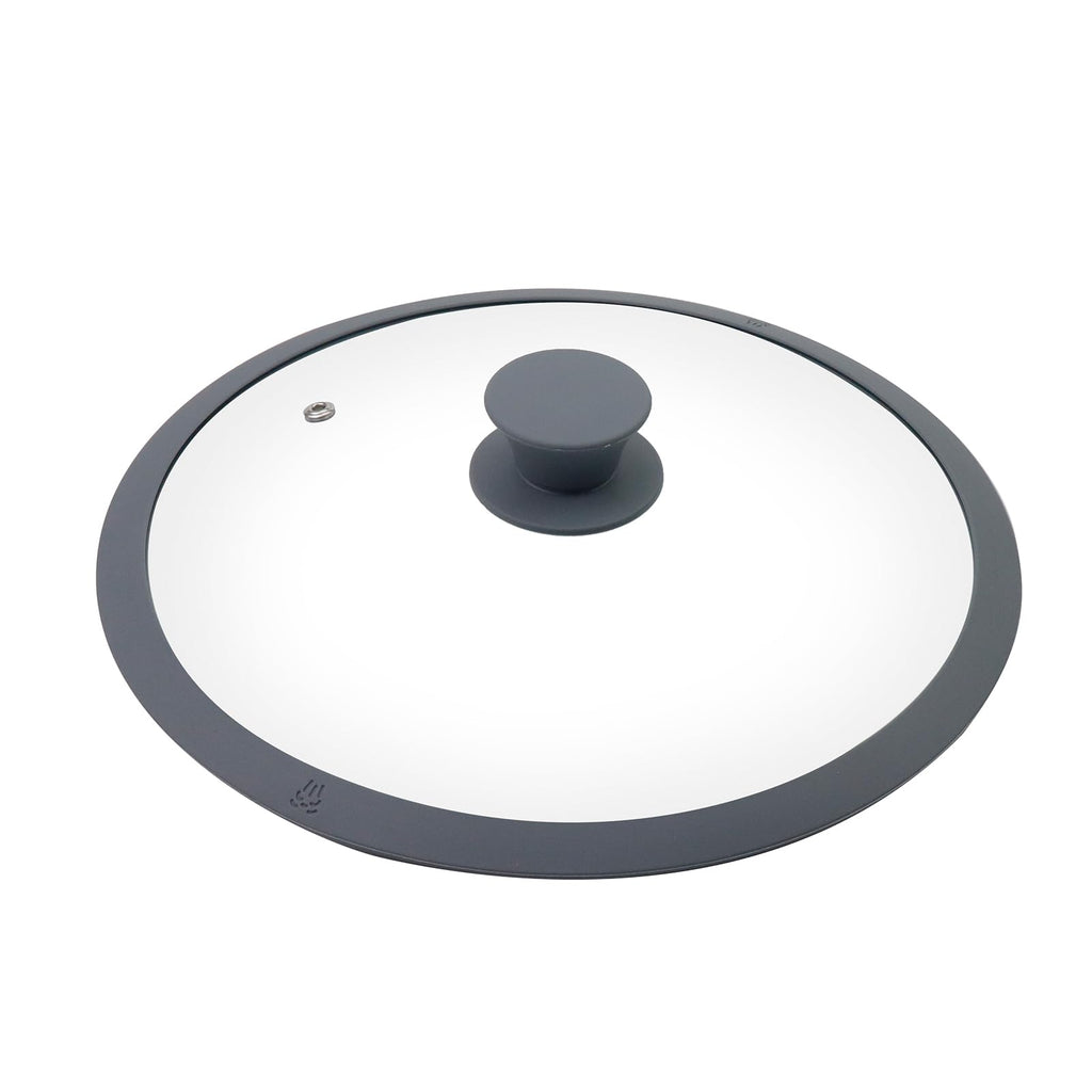 10.5" Round Tempered Glass Lid with Silicone Rim M4642