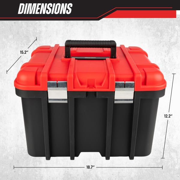 Extra Large Red Plastic Tool Box Organizer X231