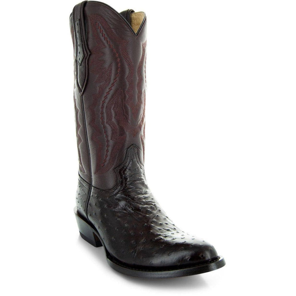 Ostrich Print Western Cowboy Boots Q97129