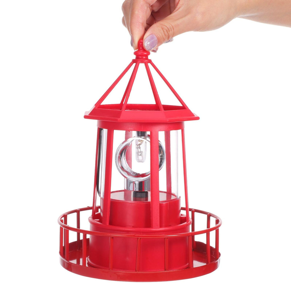 Solar Powered Rotating Lighthouse Figurine I6830