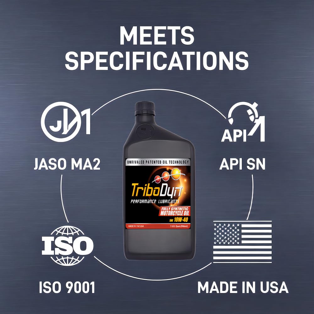 10W-40 Full Synthetic Motorcycle Oil 1 Gallon I586594