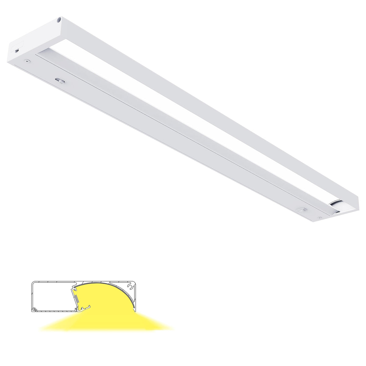 24 Inch LED Under Cabinet Lighting, 3 Color Temperatures, 1200LM Linkable E3291