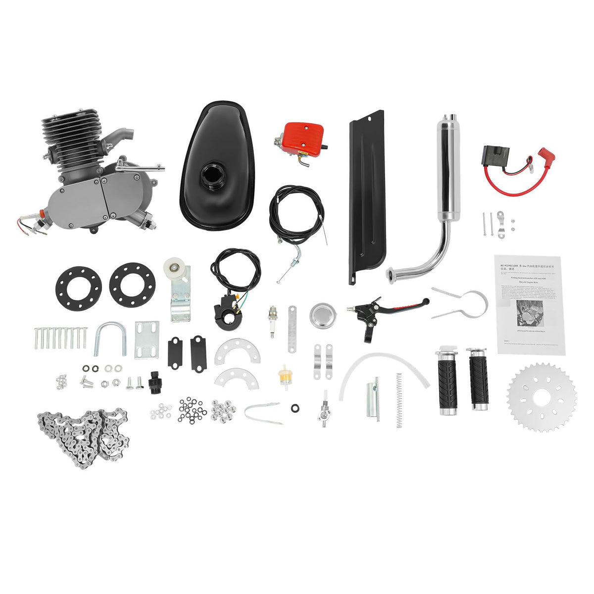 2 Stroke Air-Cooled Bicycle Engine Kit with CDI Ignition Q876