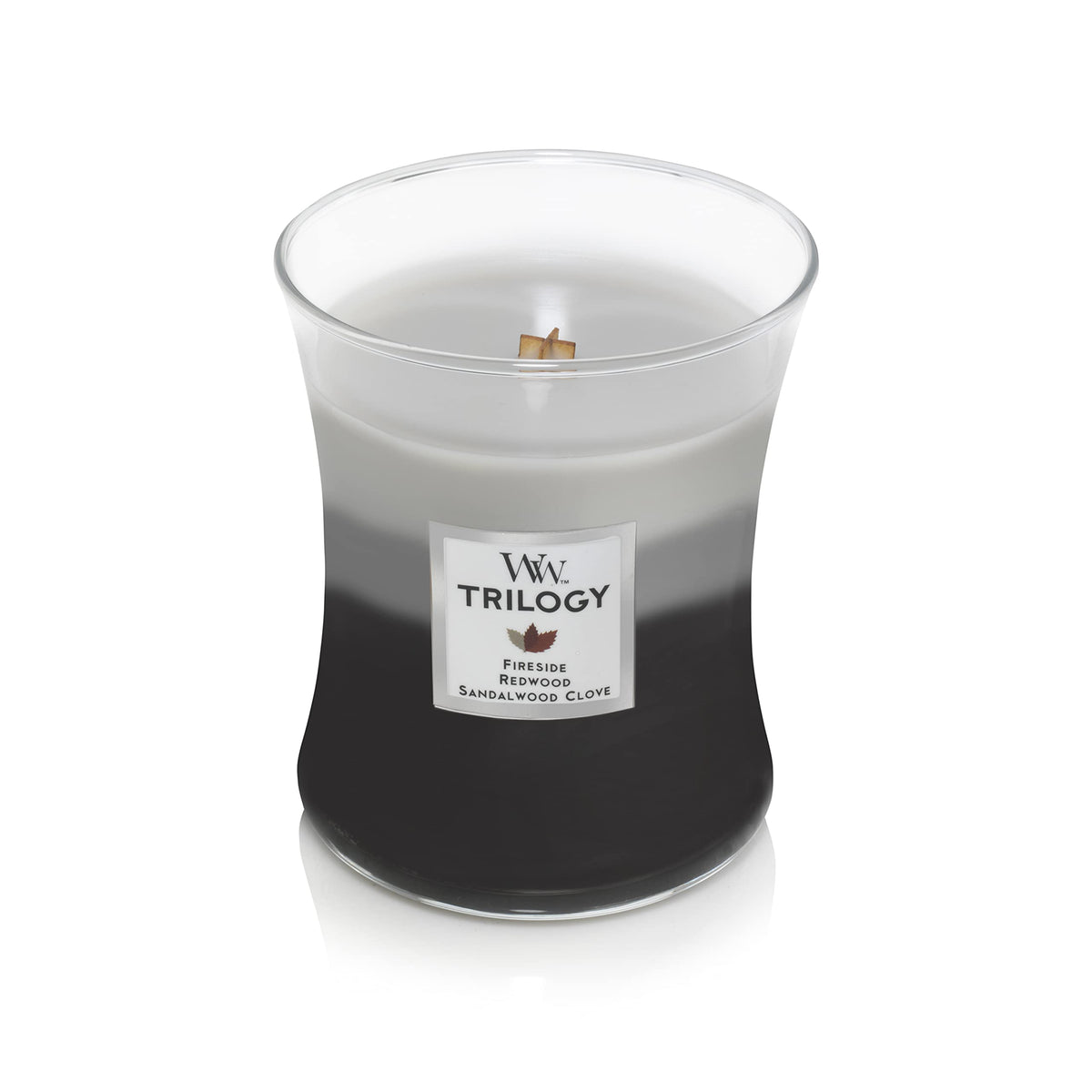 Scented Candle, 16oz Soy Blend Wax Wood Wick U246662
