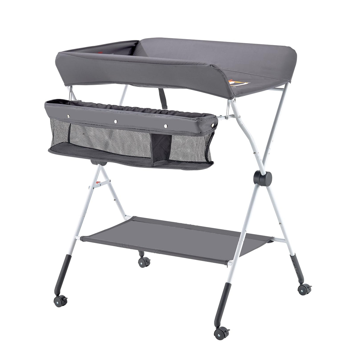 Foldable Baby Changing Table with Side Basket R6167