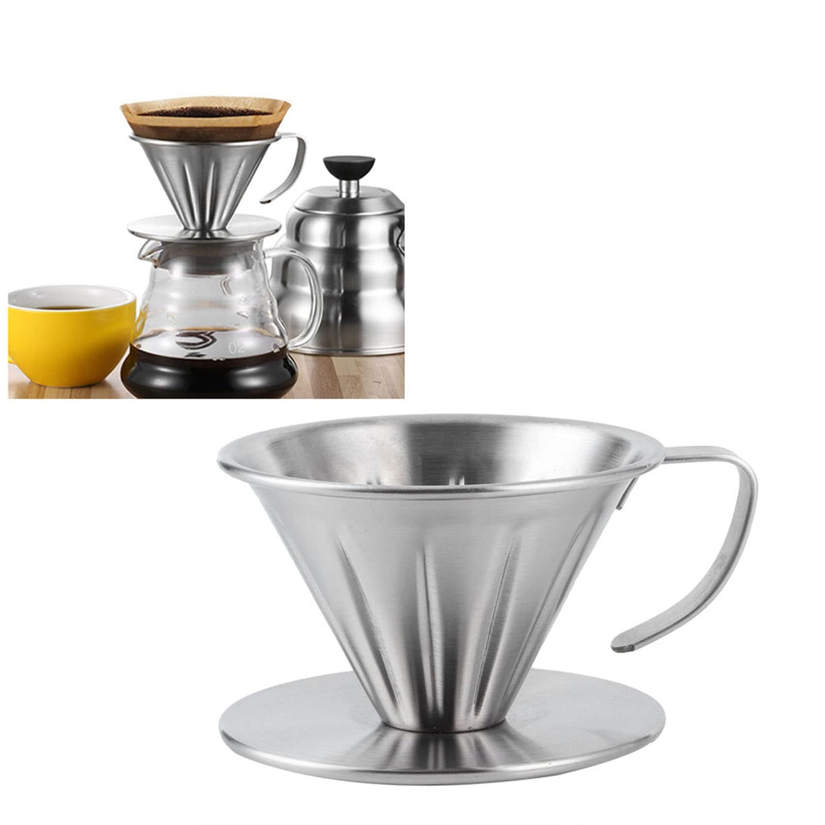 Pour over Stainless Steel Reusable Coffee Dripper Q49442