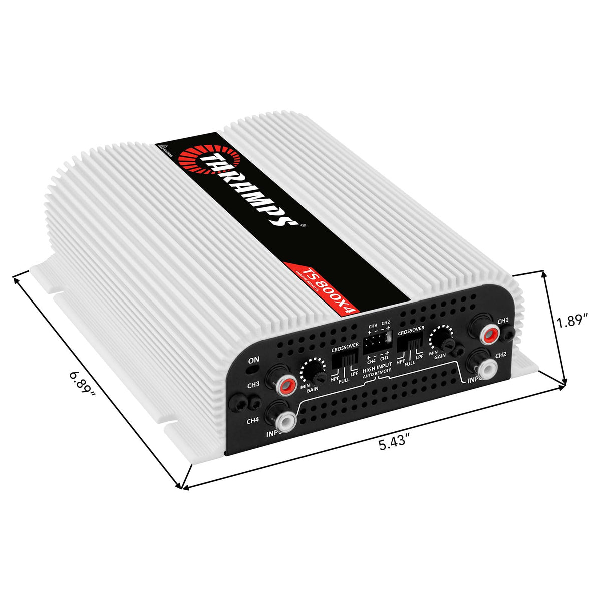 800W RMS 4-Channel Car Audio Amplifier W94835