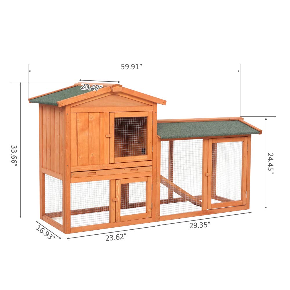 Wooden Chicken Coop with Waterproof Roof and Nesting Box L316602
