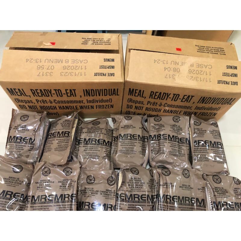 MRE Meals Ready to Eat A and B Bundle Cases Emergency Food M579825