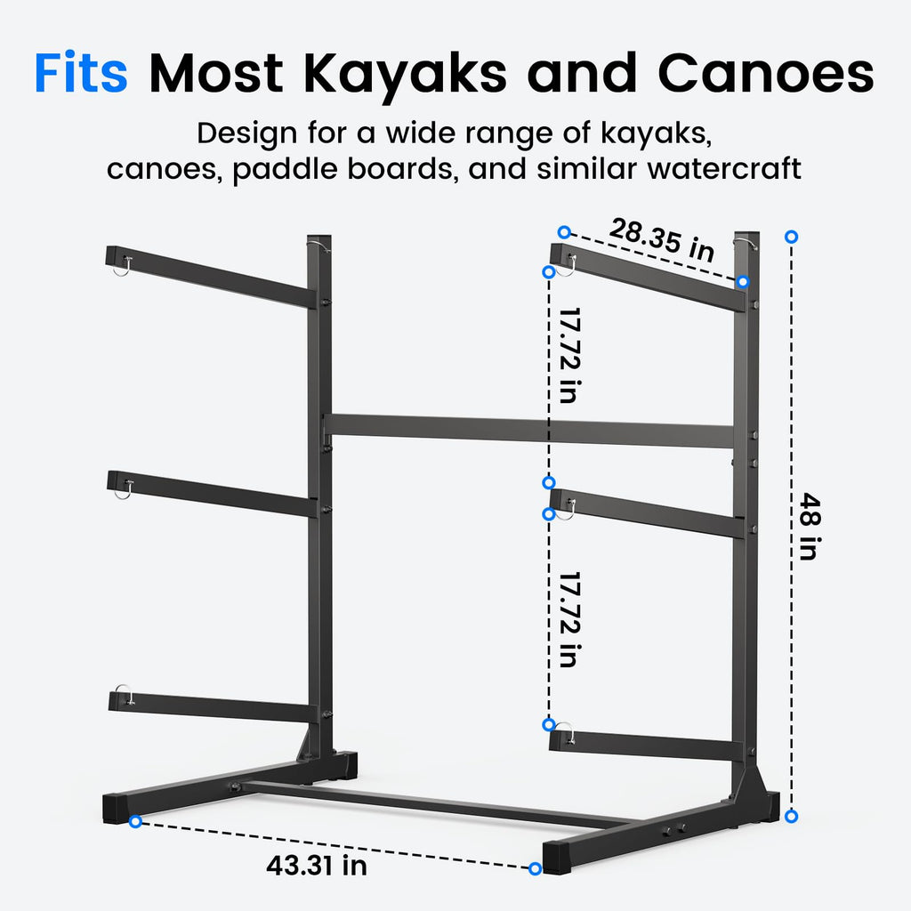Kayak Storage Rack, Freestanding Steel Stand B327636