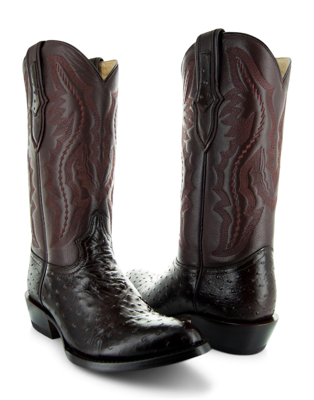 Ostrich Print Western Cowboy Boots Q97129