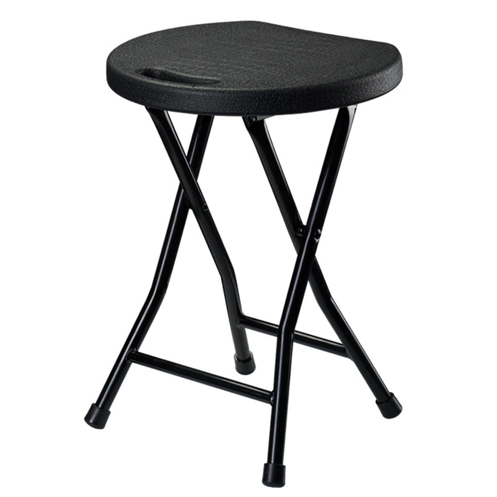 18 inch Portable Folding Plastic Stool with Steel Frame H913
