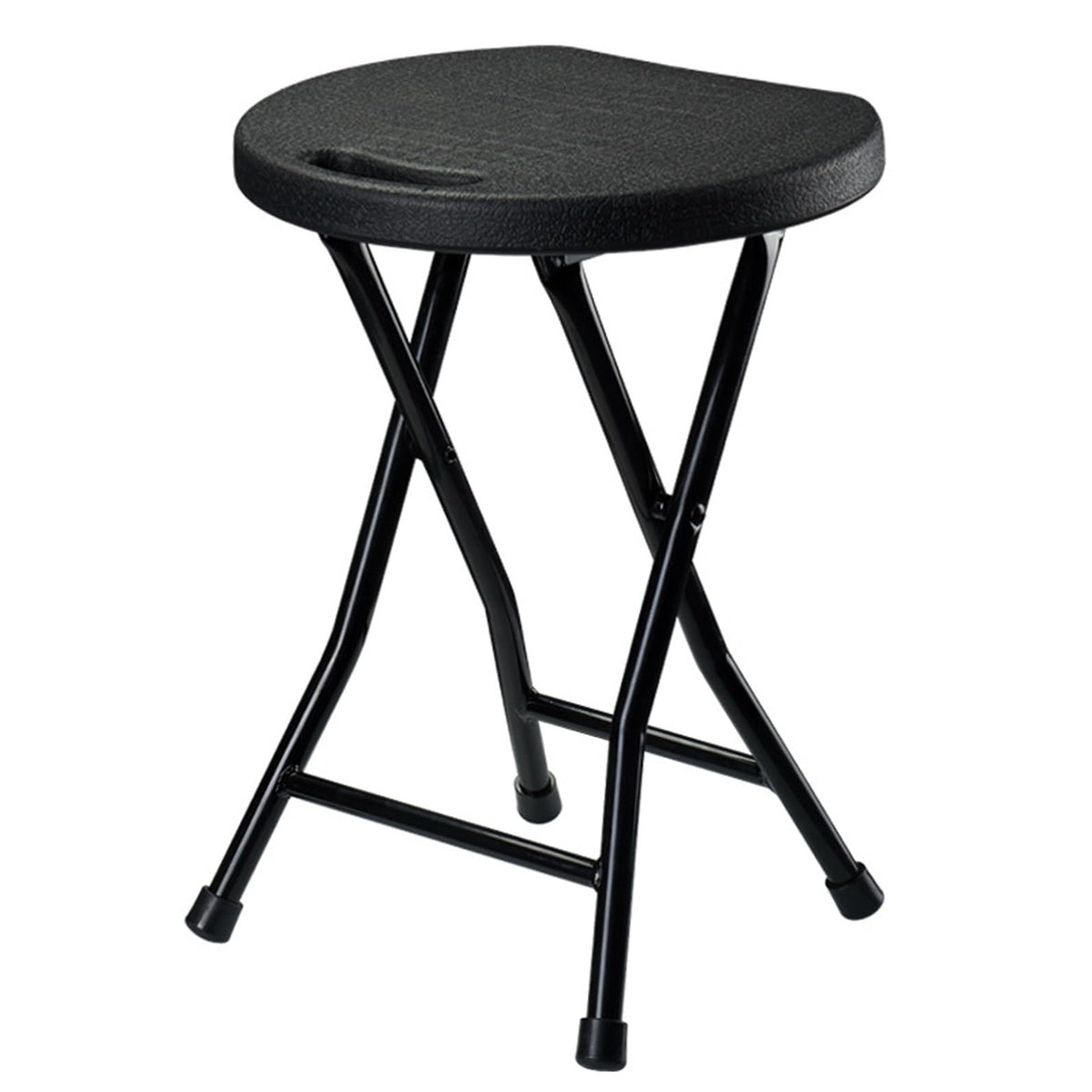 18 inch Portable Folding Plastic Stool with Steel Frame H913