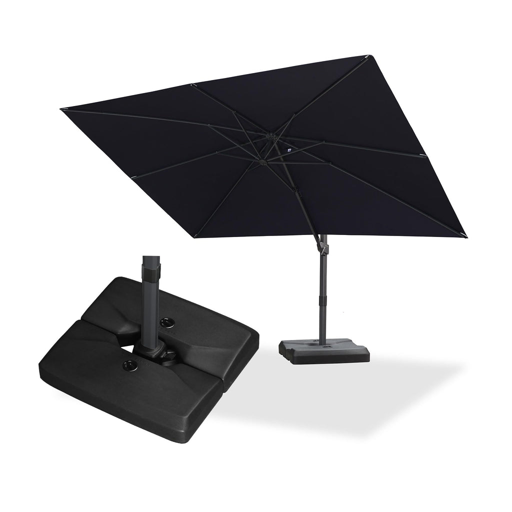 Navy Blue Cantilever Umbrella with Base I6812
