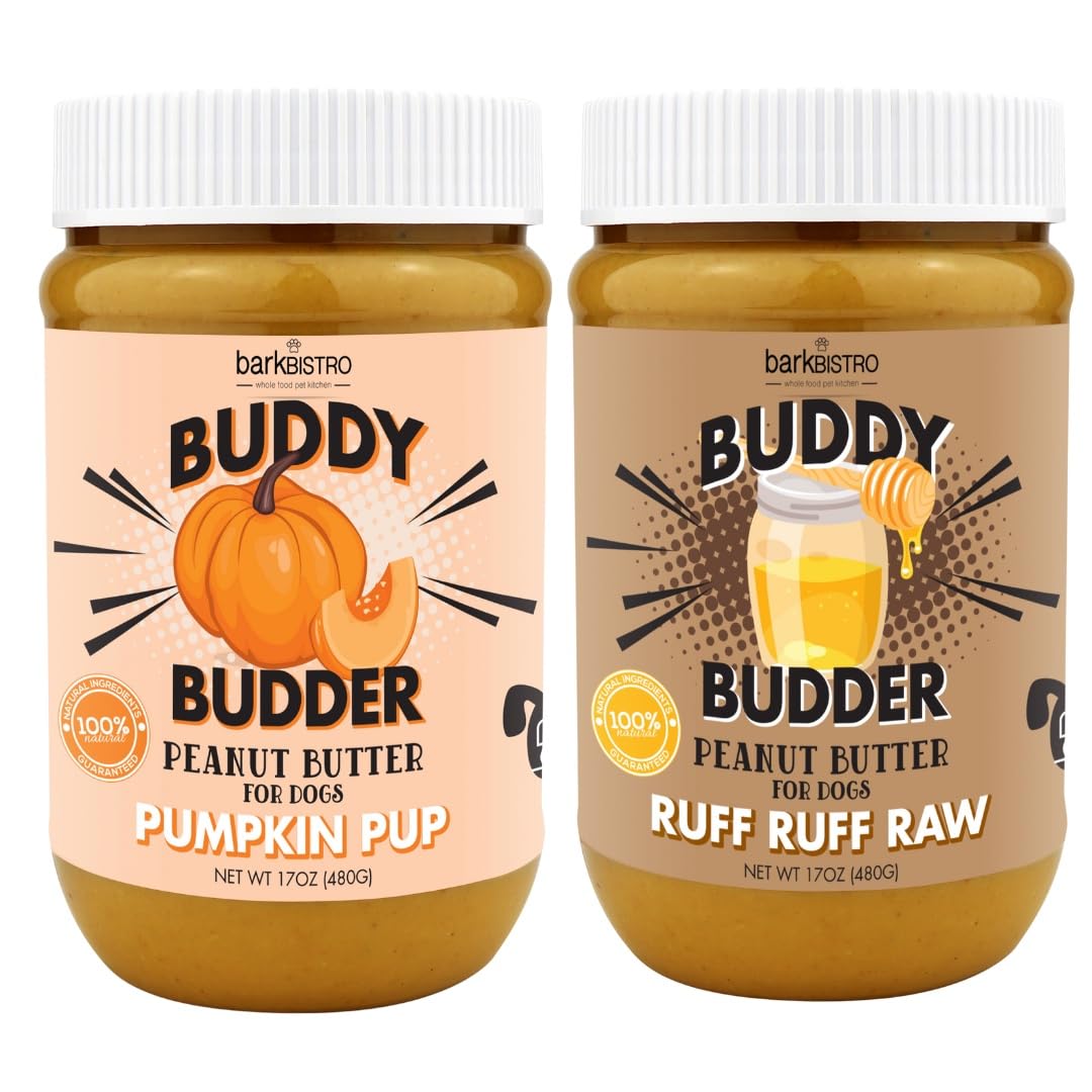Natural Peanut Butter for Dogs Set of 2 17oz Jars N710