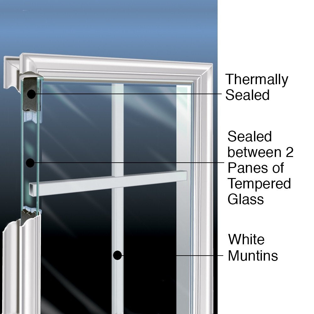 Steel Primed Left-Hand Inswing 1/2 Lite 2-Panel Prehung Front Door 36" x 80" X948164