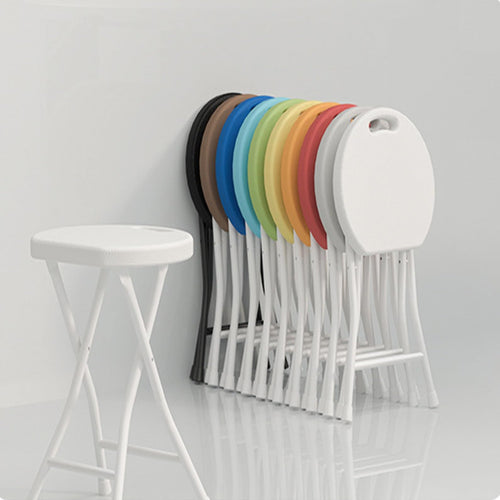 18 inch Portable Folding Plastic Stool with Steel Frame H913