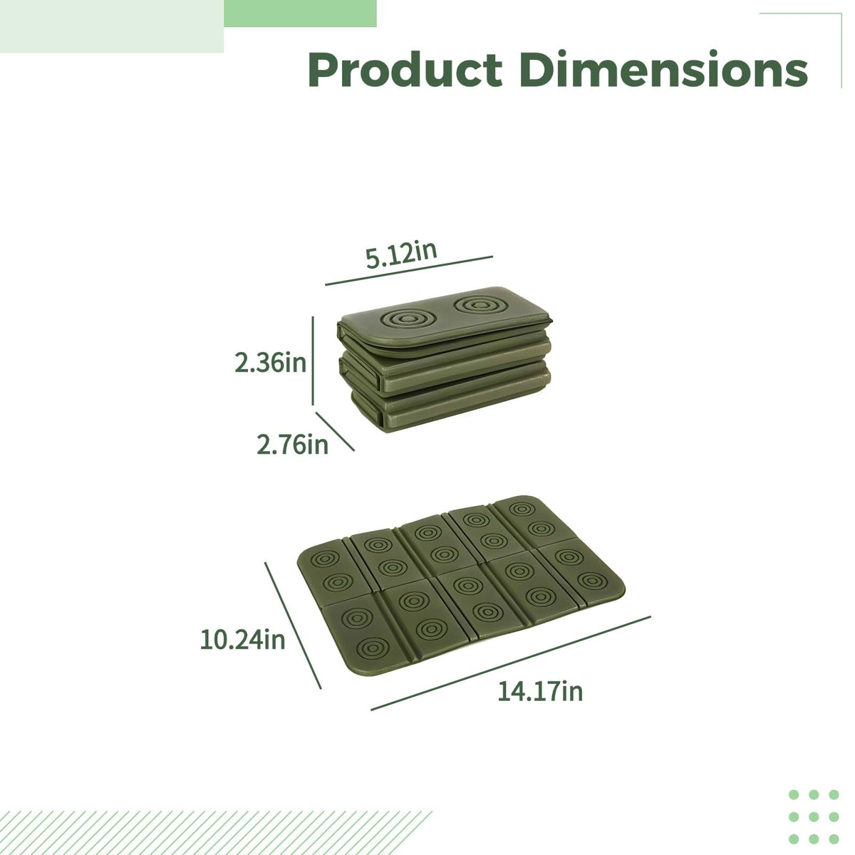 2 Pcs Waterproof Folding Foam Camping Mat Seat Cushion L198