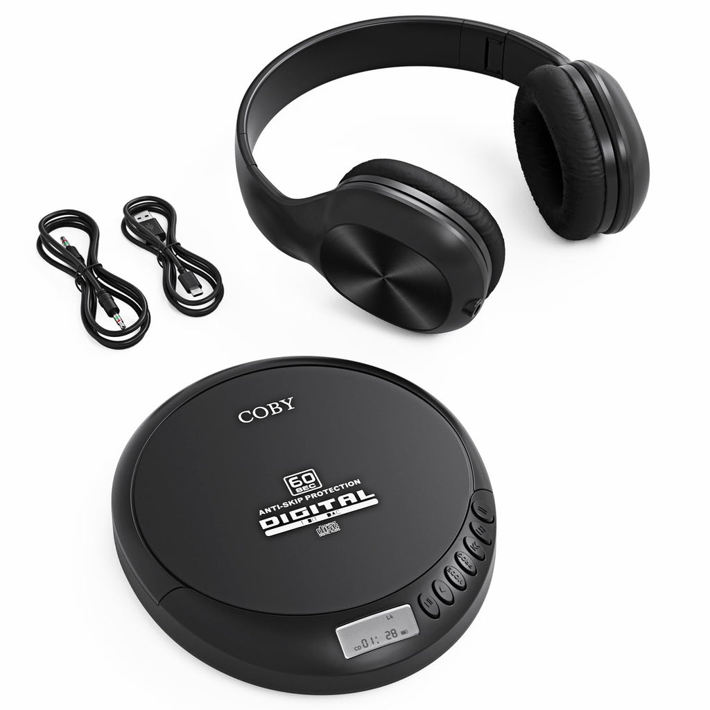 Portable CD Player with Headphones, FM Radio, Black G830