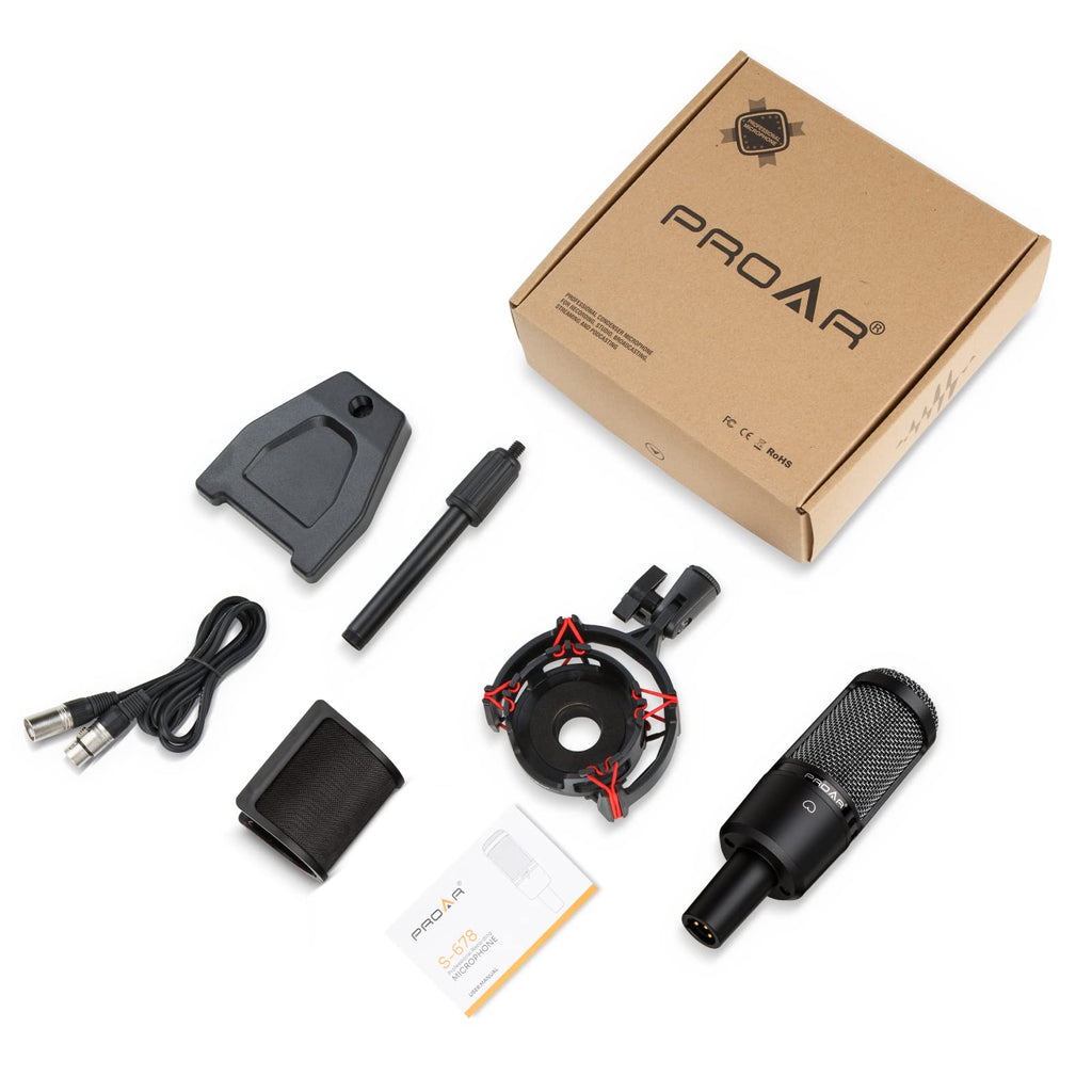 XLR Cardioid Condenser Podcast Microphone with Desktop Stand A843252
