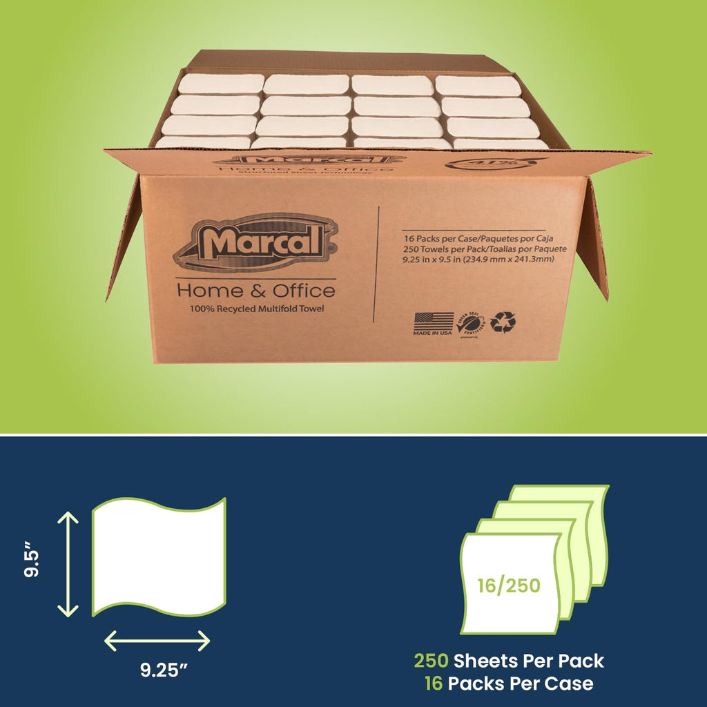 Multifold Paper Towels, White, 4,000 Sheets/Case K86356
