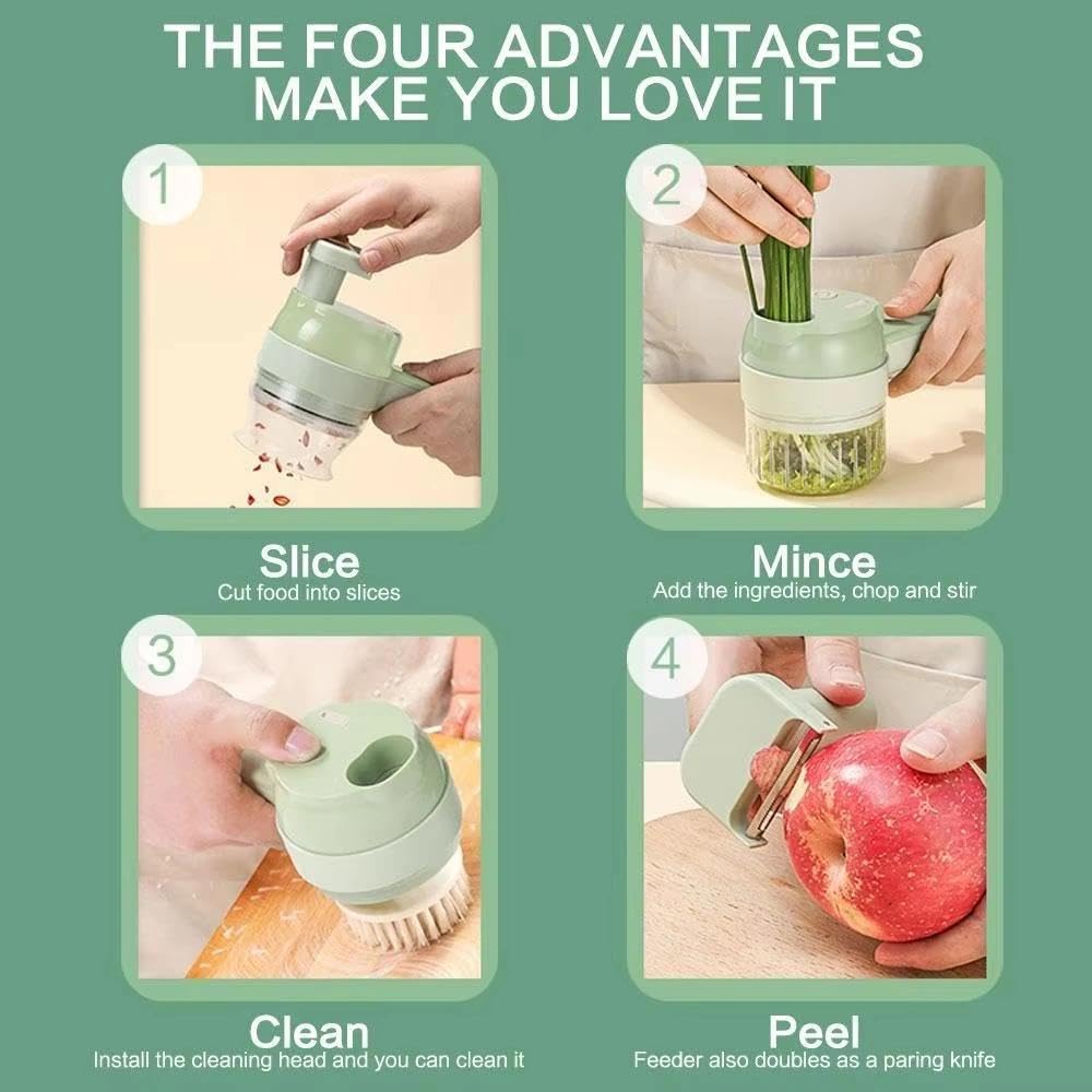 4 In 1 Portable Electric Vegetable Chopper R5219