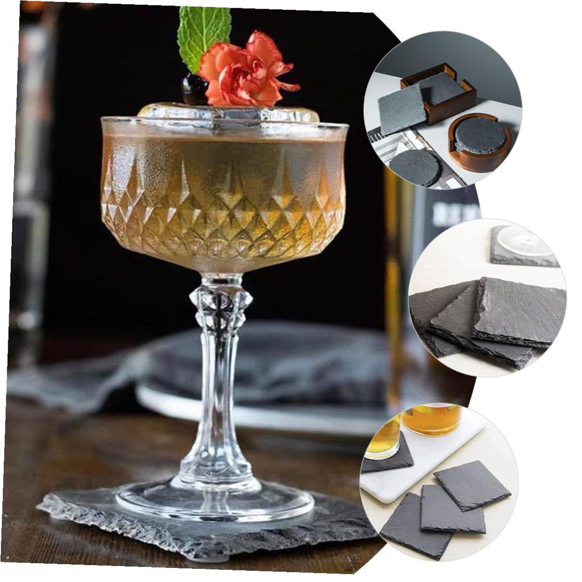 12pcs Natural Coasters R396738