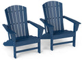 Oversized Adirondack Chairs Set of 2 HDPE All Weather Blue Q967141