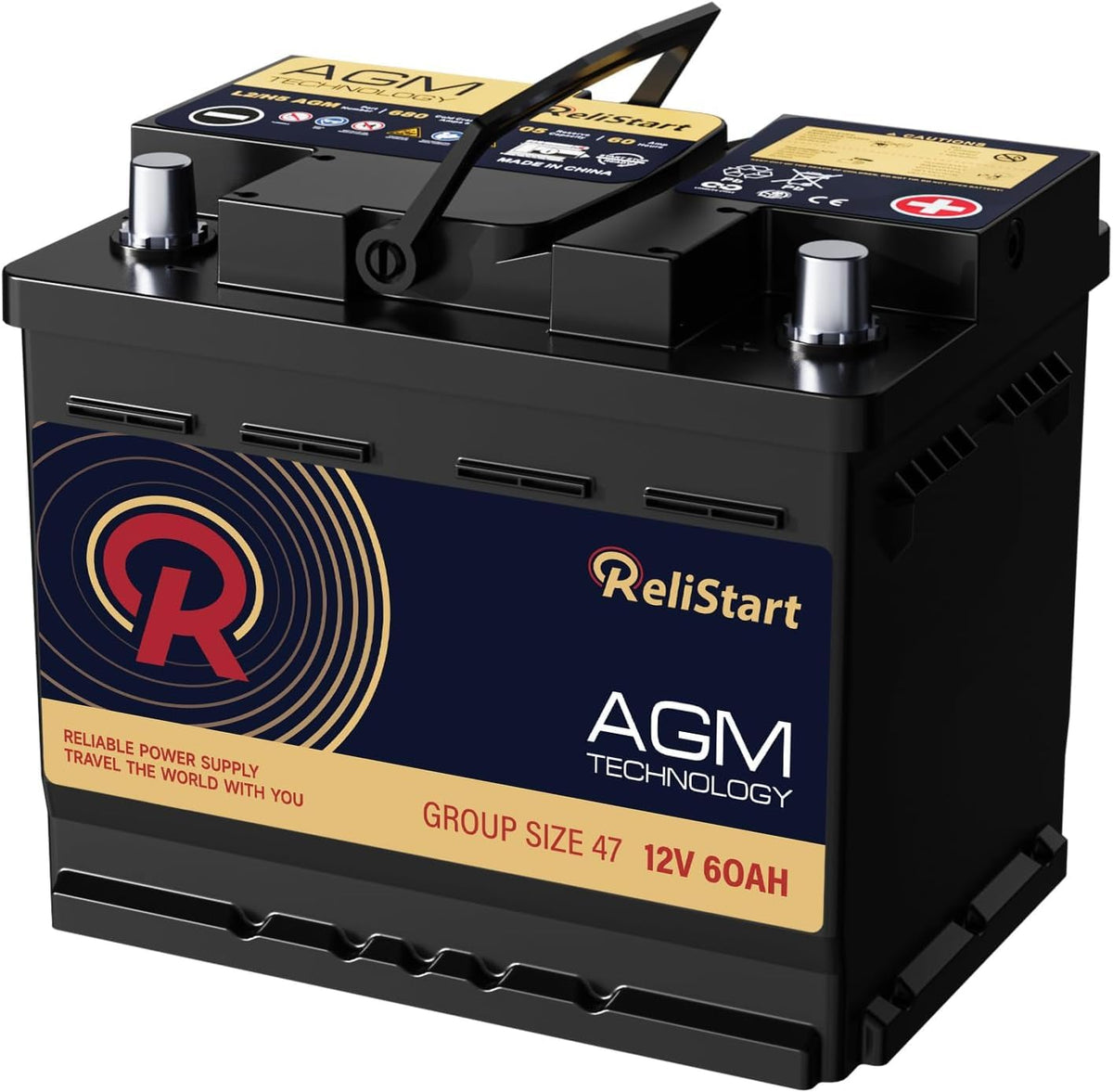 12V 60Ah 680CCA Automotive Battery A78214