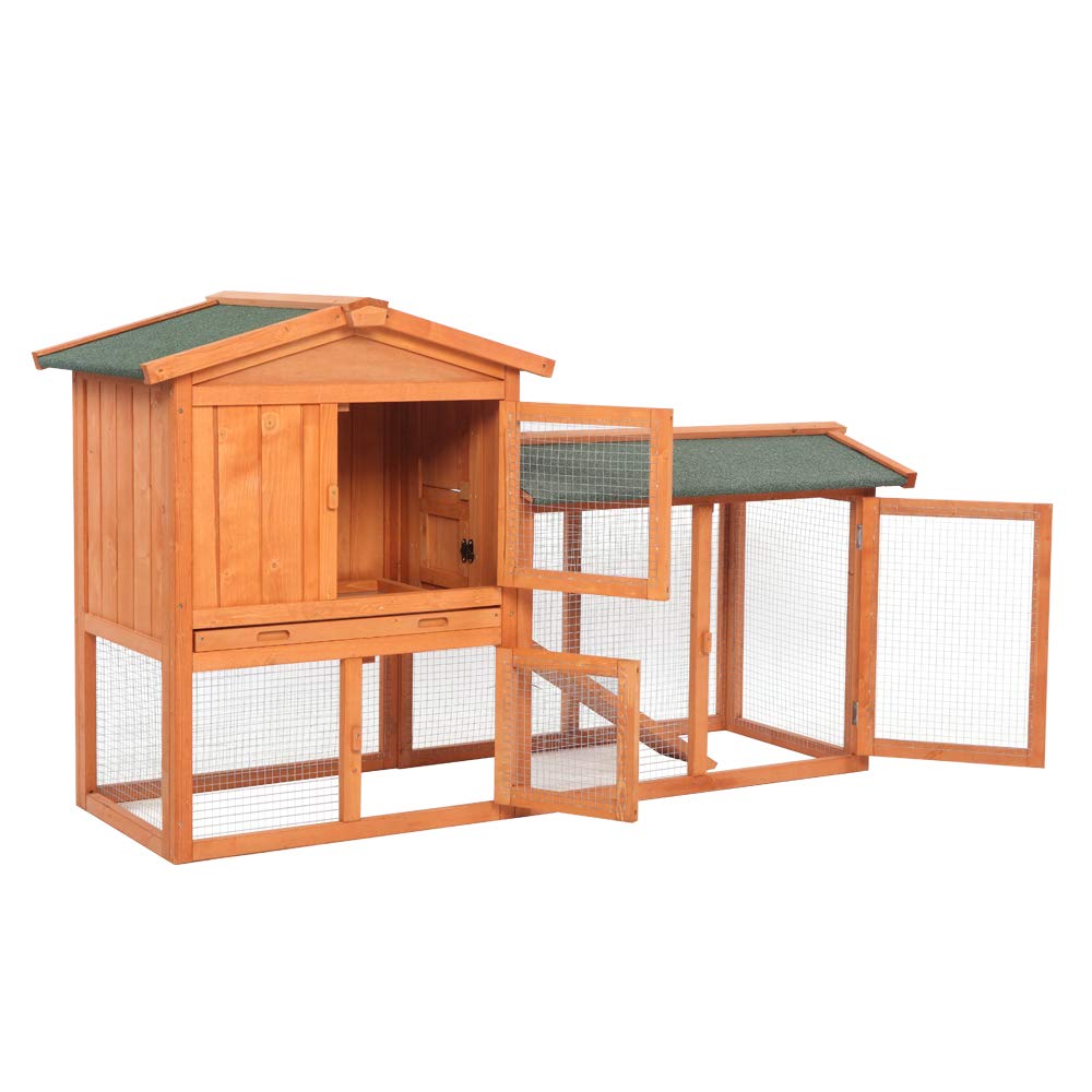 Wooden Chicken Coop with Waterproof Roof and Nesting Box L316602