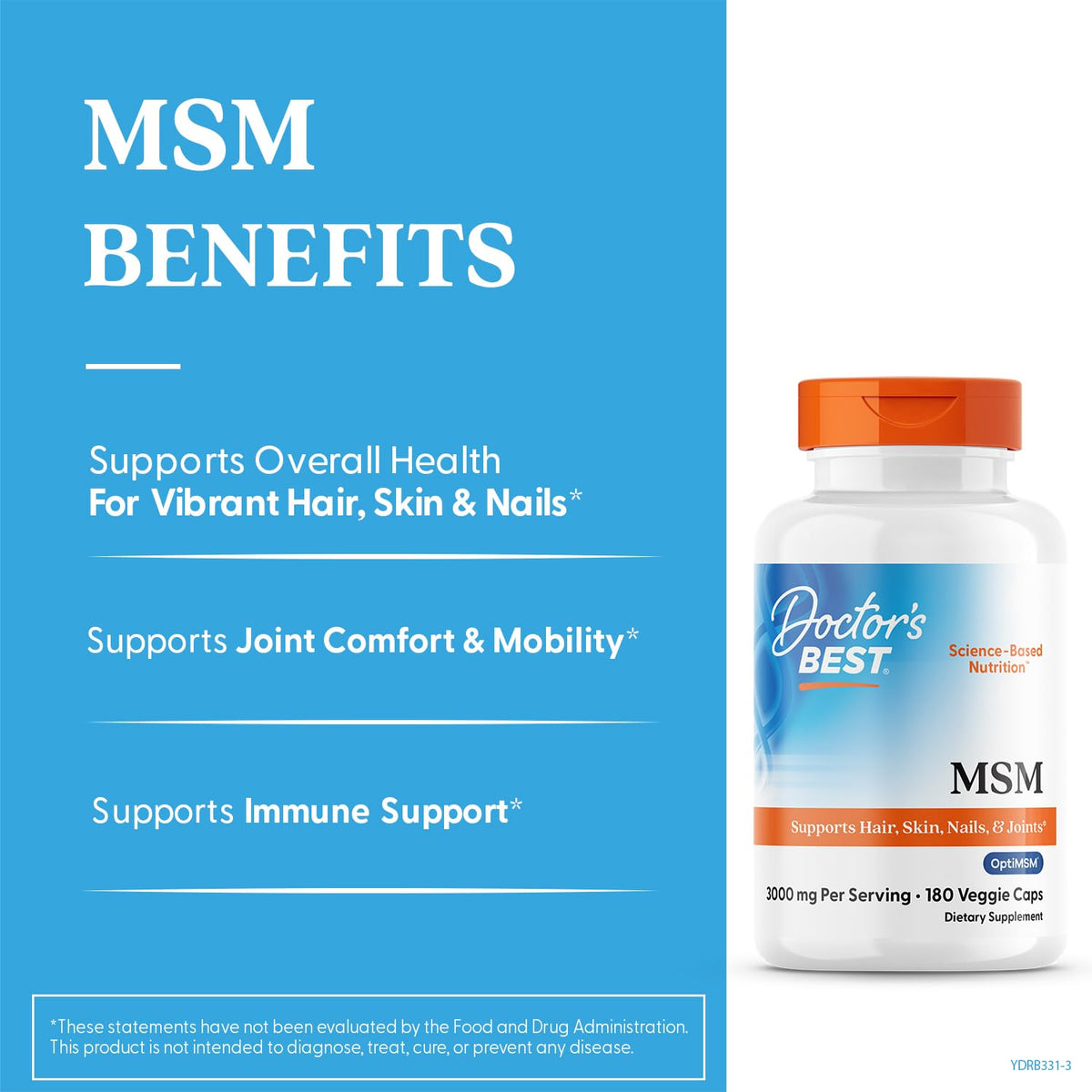 MSM Supplement Capsules 180 Caps T331