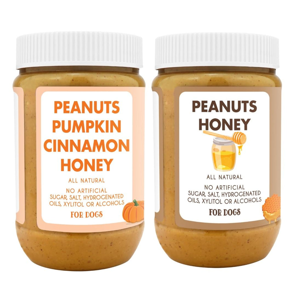 Natural Peanut Butter for Dogs Set of 2 17oz Jars N710
