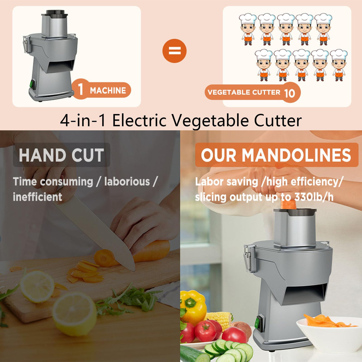 4 in 1 200W Electric Vegetable Slicer B840217