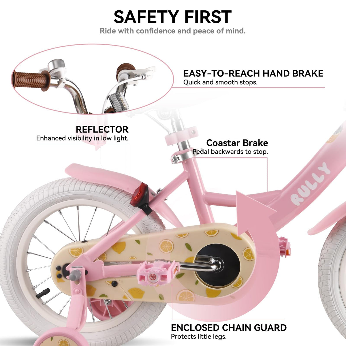 12 14 16 Inch Girls Bike with Training Wheels B526
