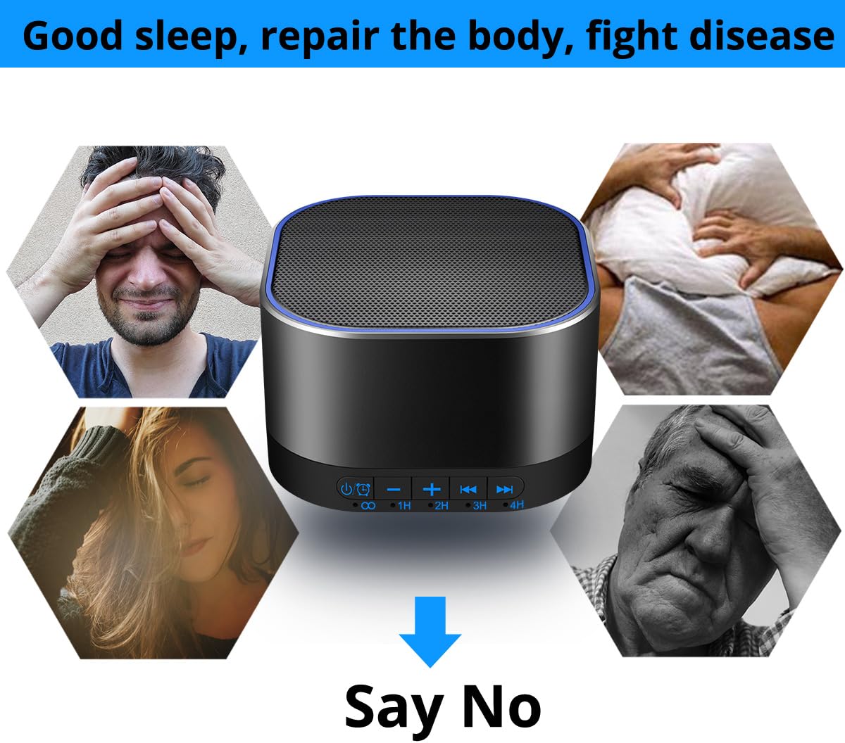White Noise Machine with 20 Non Looping Sounds F81588