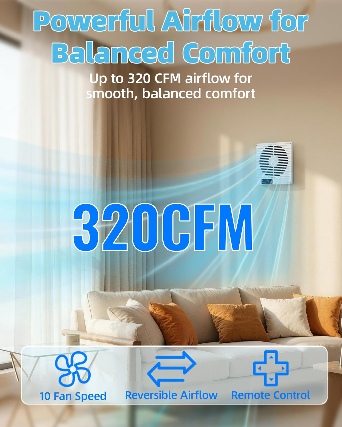 8" Room to Room Fan with Remote C4539
