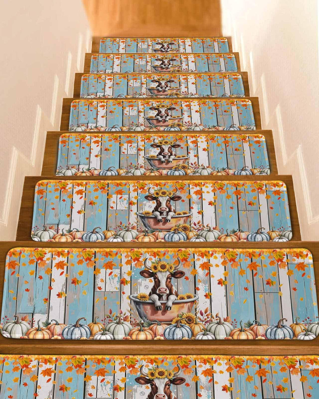 15 Pack Non Slip Carpet Stair Treads with Adhesive, 8x30 inch J98705